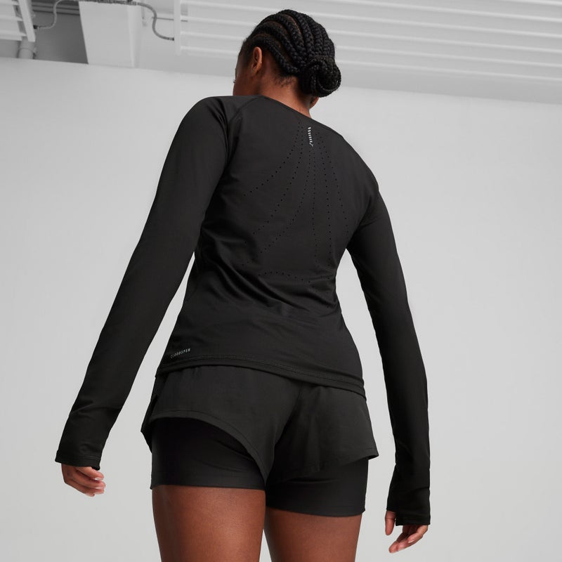 PUMA RUN CLOUDSPUN Womens Black Long Sleeve Running Top - Image 3